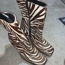 Zebra Skin  boots size 7  Made In Brazil for sale  Shipping to South Africa