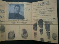 BRITISH SEAMAN'S IDENTITY CARD WITH FINGER PRINTS ,  WWII REPRODUCTION , used for sale  Shipping to South Africa