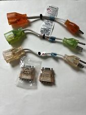 2 Adaptadores DVI-I macho analógico a VGA hembra y cables conector de 3-8"-PC-naranja-verde segunda mano  Embacar hacia Argentina