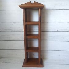 Used, Wooden Wall Hanging Shelf 4 shelves wood pegs vintage  for sale  Lima