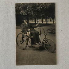 Fotografia antiga vintage homem em 3 rodas bicicleta cadeira de rodas?  comprar usado  Enviando para Brazil