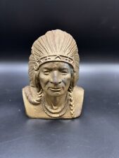 Usado, Cofrinho vintage bronzeado cabeça de índio banco nacional ainda G5 comprar usado  Enviando para Brazil