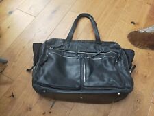 Black leather holdall for sale  ROCHDALE