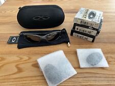 Gunmetal Oakley Juliet Sunglasses (Used) with 3 sets of extra lenses and case for sale  Shipping to South Africa