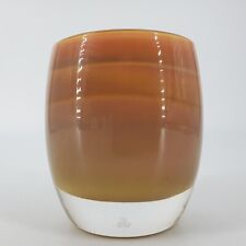 Glassybaby JANE'S CARAMEL Votive Tealight Candle Holder Orange Tan Triskelion for sale  Shipping to South Africa