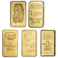1 gram Gold Bar - Random Brand - Secondary Market - 999.9 Fine for sale  Huntington Beach