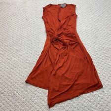 C&T Costello Tagliapietrea Wrap Dress Womens 4 Orange Midi Sleeveless MSRP $298, used for sale  Shipping to South Africa