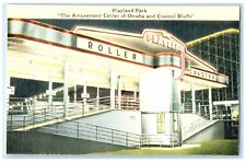 Playland Park Amusement Center Roller Coaster Omaha Council Bluffs IA Postcard for sale  Shipping to South Africa