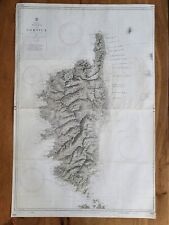 Ancienne carte géographique marine map Corse Isola di Corsica 1:220000 d'occasion  Roquebrune-Cap-Martin