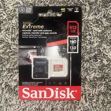 Tarjeta microSDXC SanDisk 512G Extreme A2 V30 UHS-I U3 190 MB/s segunda mano  Embacar hacia Mexico