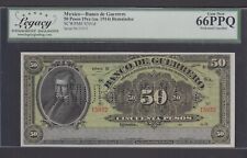 1914 Meksyk Banco de GUERRERO 50 pesos S301d LCG 66 PPQ 🔥 GEM UNC na sprzedaż  Wysyłka do Poland