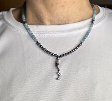 Collana acquamarina ematite usato  Sesto Fiorentino