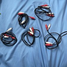 5 cables de audio compuestos con conectores RCA rojos y blancos de 40 pulgadas de largo segunda mano  Embacar hacia Argentina