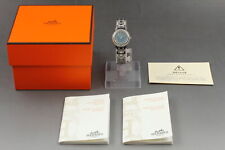 Papel e caixa ◆N ESTADO PERFEITO◆ Hermes Clipper CL4.210 azul prata 23mm relógio feminino Japão comprar usado  Enviando para Brazil