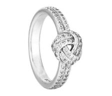 GENUINE S925 SILVER PAVE CLASSIC LOVE KNOT RING SIZE LIMITED QUANTITY SALE! for sale  LONDON