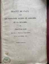 Documents armistice traité d'occasion  Dun-sur-Meuse