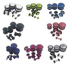Ear Plugs Acrylic Stretching Tunnels Earlets Gauges With O-Rings 2mm - 10mm for sale  Shipping to South Africa