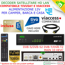 Decoder Combo Tivusat HD Con Scheda Tessera Tv Sat Satellitare Terrestre Dvb-T2 usato  Italia