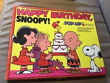 RARE Vintage 1965 Happy Birthday Snoopy Pop-Up 3D Colorforms Set Peanuts Gang, used for sale  Shipping to South Africa