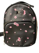 Usado, LIKE DREAMS Mini Mochila de Couro Vegano Laço-Preto com Rosa Floral-12x10x5”-NOVO comprar usado  Enviando para Brazil