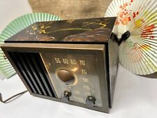Rádio Vintage 1947 RCA Victor 75X17 AM Tubo Baquelite com Design Asiático, Funciona! comprar usado  Enviando para Brazil