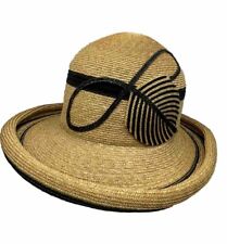 Chapéu de sol Ignatius feito à mão EUA palha natural com design de folha faixa preta comprar usado  Enviando para Brazil