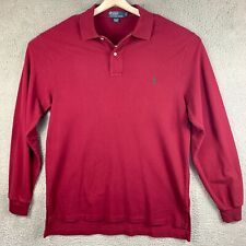 Camisa polo masculina Ralph Lauren grande alta vermelha golfista casual manga longa polo comprar usado  Enviando para Brazil