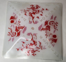 Vintage 1950s Western Cowboy Rodeo Glass Ceiling Light Shade w/ Branding Symbols for sale  Shipping to South Africa