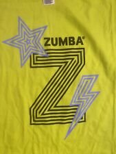 Camisa Zumba unissex tamanho único amarela logotipo algodão gola redonda NOVA, usado comprar usado  Enviando para Brazil