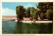 Cartão postal ON Brockville Thousand Island barcos de cruzeiro St. Lawrence Marina 1950 K61 comprar usado  Enviando para Brazil