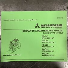 Modelos de pneus de almofada manual de operação e manutenção de empilhadeira Mitsubishi 1993 , usado comprar usado  Enviando para Brazil