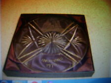 Crystal Dekorative Plate Christmas Native Scene with Box 1970 signature No 158 na sprzedaż  PL