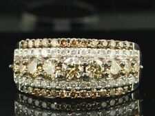 3CT Round Cut Lab Created Brown Diamond Eternity Band Ring 14K White Gold Plated, used for sale  Shipping to South Africa