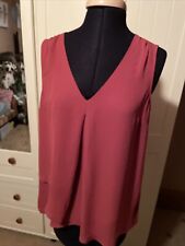 NEXT Ladies Dusky Terracotta Sleeveless Chiffon Layered Blouse Size 12  for sale  Shipping to South Africa