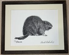 Beaver framed matted for sale  Fort Lauderdale