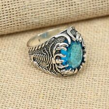 Blue Topaz Ring 925 Sterling Silver Scorpion Designer Men's Ring All Size R206 for sale  Shipping to South Africa