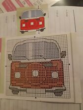 Mini VW Campervan design cross stitch chart only / M26 for sale  BIRMINGHAM