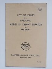 List parts barford for sale  TAUNTON