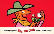 Cartão postal cromado ~ Harrah's Club, Reno & Lake Tahoe, publicidade, Nevada comprar usado  Enviando para Brazil