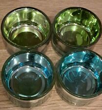 turquoise tealight holders for sale  GLASGOW