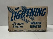 Vintage The Lightning Portable Electric Water Heater NOS W/Box Papers Untested for sale  Shipping to South Africa