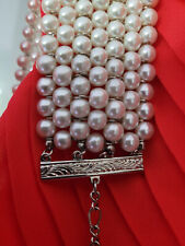 Collana perle bianche usato  Somma Lombardo