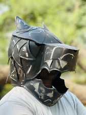 Capacete cabeça de lobo design animalístico medieval cosplay Halloween capacete armadura comprar usado  Enviando para Brazil