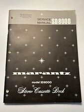 Marantz Modelo SD8000 Deck de Fita Cassete Estéreo Manual de Serviço Original Vintage comprar usado  Enviando para Brazil