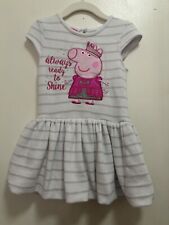 Vestido Peppa Pig multi listrado aplique Peppa sempre pronto para brilhar tamanho 3 comprar usado  Enviando para Brazil