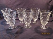 Set of 6 Genuine Fostoria American Clear Cubist 5 3/4 Inch Iced Tea Glasses   for sale  Shipping to South Africa