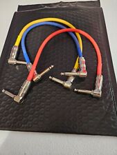 3 KIRLIN 1 Foot - Right Angle 1/4-Inch Plugs Colored Patch Cable, used for sale  Shipping to South Africa