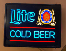 miller lite neon sign for sale  Vesper