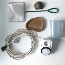 Zestaw terrarium timer kabel grzewczy dom exo terra miska siatka miska kubek pomiarowy, używany na sprzedaż  Wysyłka do Poland
