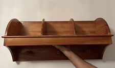 Vintage Wall Hanging Storage Unit with Coat Hooks Solid Wood Pine, used for sale  Shipping to South Africa